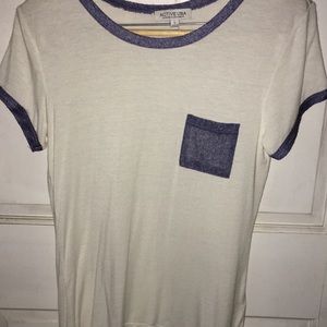 Cream cuffed Tee